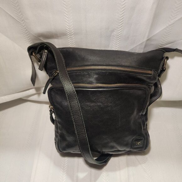 Wise Owl Leather Crossbody Bag Purse Black Travel Business Work Casual - Picture 4 of 15